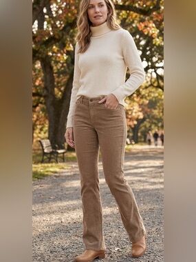 Eddie Bauer Corduroy Boot-Cut Pants in Brown Sz 8 (30/31)